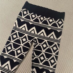 Sweaty Betty Geometric Navy Base Layer Ski Leggings